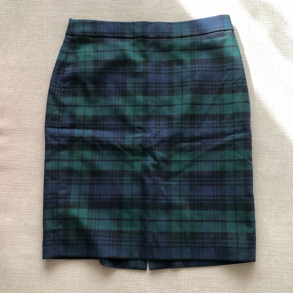 Plaid pencil skirt